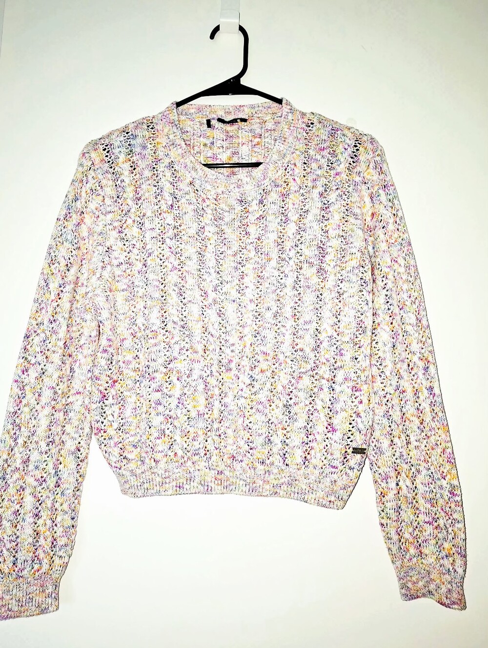 Buffalo Women’s Colorful Open-Knit Sweater – Size M – Soft Viscose Blend